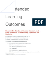 Module 2 - The Risk-Based Financial Statement Audit - Client Acceptance, Audit Planning, Supervision and Monitoring