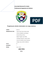 Programa para Calculos Relacionados Con Cargas Electricas