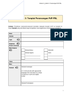 Toolkit 6.2 - Aktiviti 3 Templat Perancangan PDP-PBL BAHASA INGGERIS