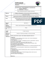 Soc Sci 4 Politics and Governance With Philippine Constitution Syllabus 2022-2023