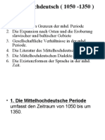 Vorlesung 3. Mittelhochdeutsch (1050 - 1350)