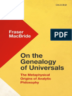 Fraser MacBride - On The Genealogy of Universals - The Metaphysical Origins of Analytic Philosophy-Oxford University Press (2018)