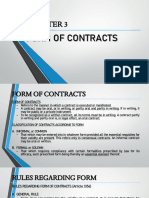 Contracts Chapter 3 Form of Contracts