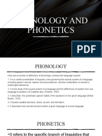 Phonology and Phonetics