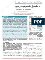 A Descriptive Study To Assess The Knowledge Regarding Breast Self Examination Among Female Population 20 40years in Selected Rural Area in Varanasi U.P.