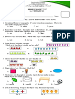 FIRST PERIODIC TEST in MATH 1