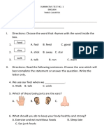 Summative Tests English