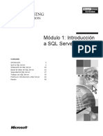 Módulo 1: Introducción A SQL Server: Contenido