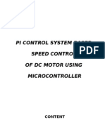 Pi Control System Based Speed Control of DC Motor Using Microcontroller