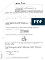 Speed, Distance, Time Walkthrough Worksheet (Interactive)