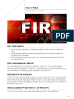 FIR and Its Evidentiary Value