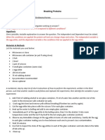 Denature Protein Lab Write Up