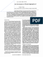 Influence of PH and Ionic Environment On Thermal Aggregation of Whey Proteins