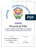 Practical File Class 10 2022-2023