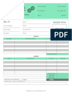 Mechanic Auto Repair Invoice