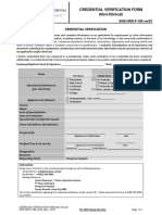 Credential Verification Form Non-Clinical (Without Signature Page)