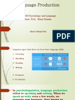 Language Production