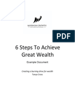 6 Steps To Achieve Great Wealth Example Document by Tanya Cross