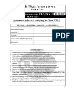 Foundation Mock Test Studying VII 23 10 21