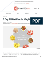 GM Diet Plan