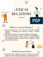 Lexical Relations 1