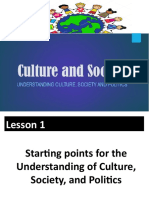 Chapter A Starting Point For The Understanding of Culture Society and Politics