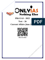 PRAYAS - 2022 Test - 26 Current Affairs June 2021: WWW - Upscmaterial.online