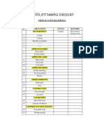 Proto Sample Checklist