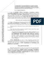 Deed of Adjudication With Partition - Calacal