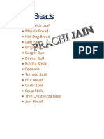 List of Breads