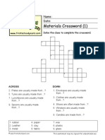 Materials Crossword