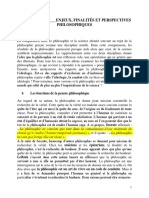 3 - Enjeux, Finalités Et Perspectives Philosophiques