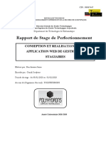 Rapport de Stage de Perfectionnement: Conseption Et Realisation D'Une Application Web de Gestion Des Stagiaires