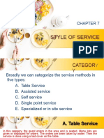 Chapter 7 Types of Food and Beverage Service