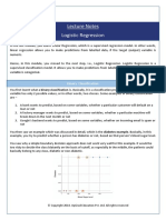 Logistic Regression Lecture Notes