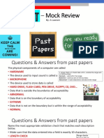 Ict - Mock Review - 2018 2019