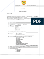 QUESTIONNAIRE 2 As of 1116 November 16