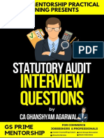 Statutory Audit Interview Questions Practical Training