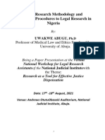 Legal Research Methodology and Applicable Procedures To Legal Research in Nigeria