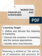 Topic: Marketing Principles AND Strategies