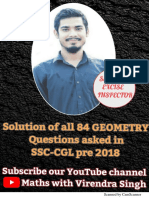 All SSC CGL 2018 Geometry Questions Solution