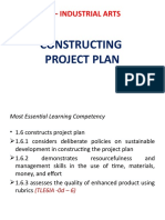 Tle - Industrial Arts: Constructing Project Plan