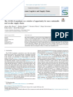 The Covid 19 Pandemic As A Window For More Sustainable and Circular Supply Chain PDF