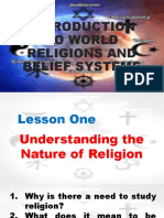 Lesson 1 Understanding The Nature of Religions
