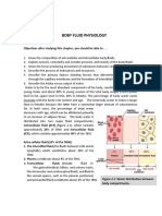 Body Fluids Fluid Physiology Notes