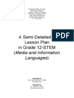 A Semi-Detailed Lesson Plan in Grade 12-STEM (Media and Information