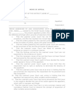 Memo of Appeal - Format PDF