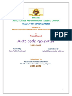 Auto Code Generator: Faculty of Management