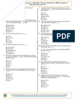 541 - Tag Questions Test Exercises Multiple Choice Questions With Answers Advanced Level 42