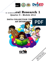 Practical Research 1: Quarter 4 - Module 24.2 Data Collection Through An Interview